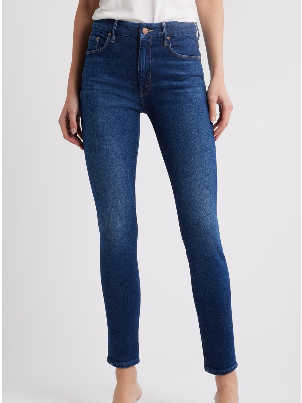 MOTHER The High Waisted Looker Denim Jeans  Good for You Blue Slim Straight 28